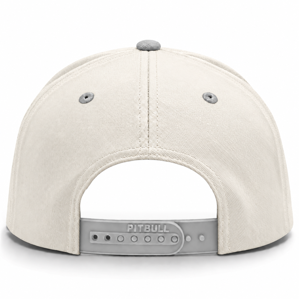 Pit Bull Cambridge PB292 Blank 5-Panel Mesh Trucker Adjustable Snapback Hat - Creme/Silver