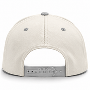 Pit Bull Cambridge PB292 Blank 5-Panel Mesh Trucker Adjustable Snapback Hat - Creme/Silver