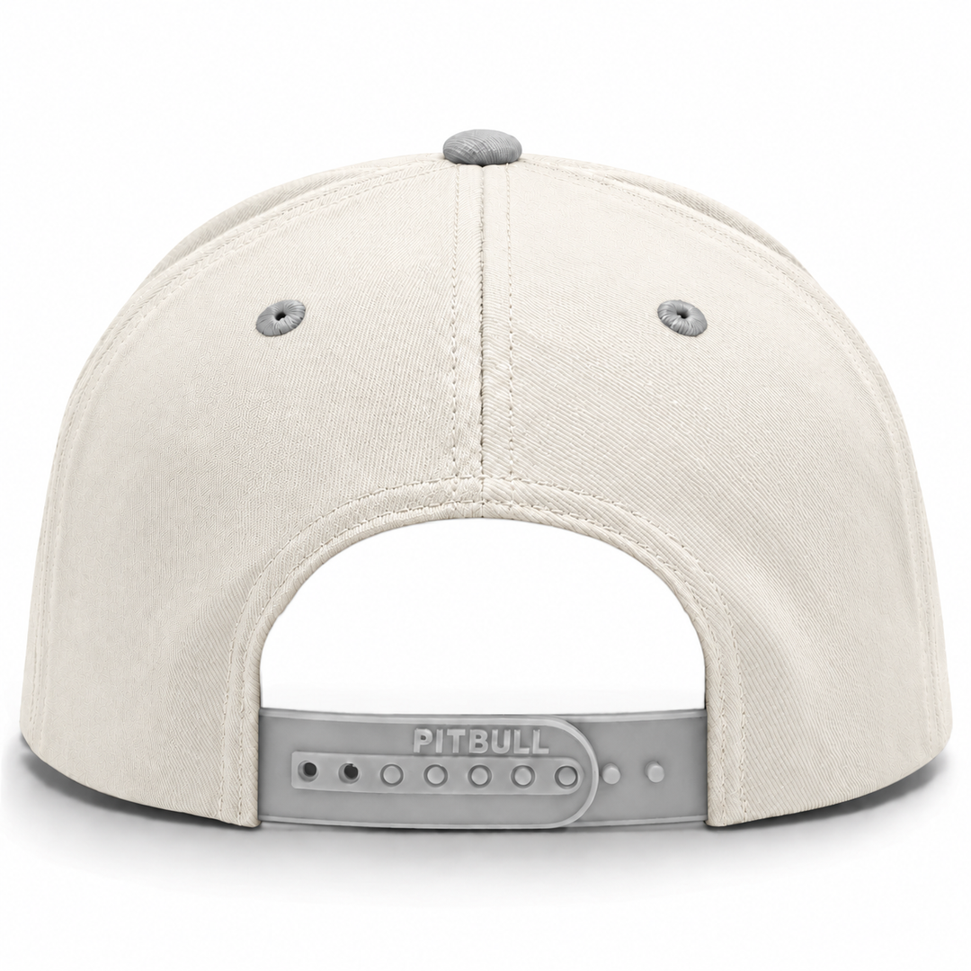 Pit Bull Cambridge PB292 Blank 5-Panel Adjustable Snapback Hat - Creme/Silver - Product Image