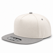 Pit Bull Cambridge PB292 Blank 5-Panel Mesh Trucker Adjustable Snapback Hat - Creme/Silver