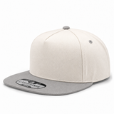 Pit Bull Cambridge PB292 Blank 5-Panel Mesh Trucker Adjustable Snapback Hat - Creme/Silver