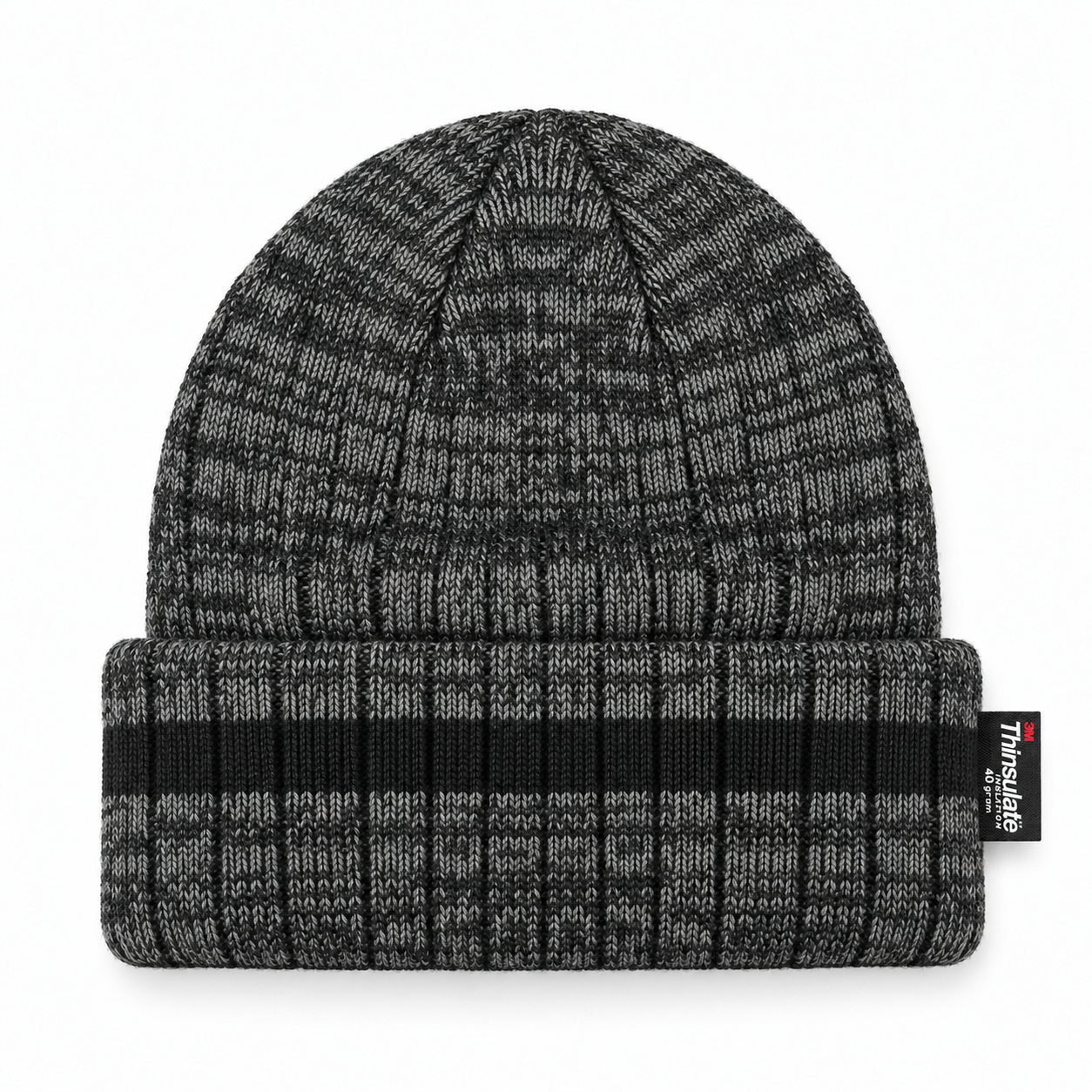 3M 40G Thinsulate Insulated Cuffed Knit Beanie - Dark Gray - Product Image
