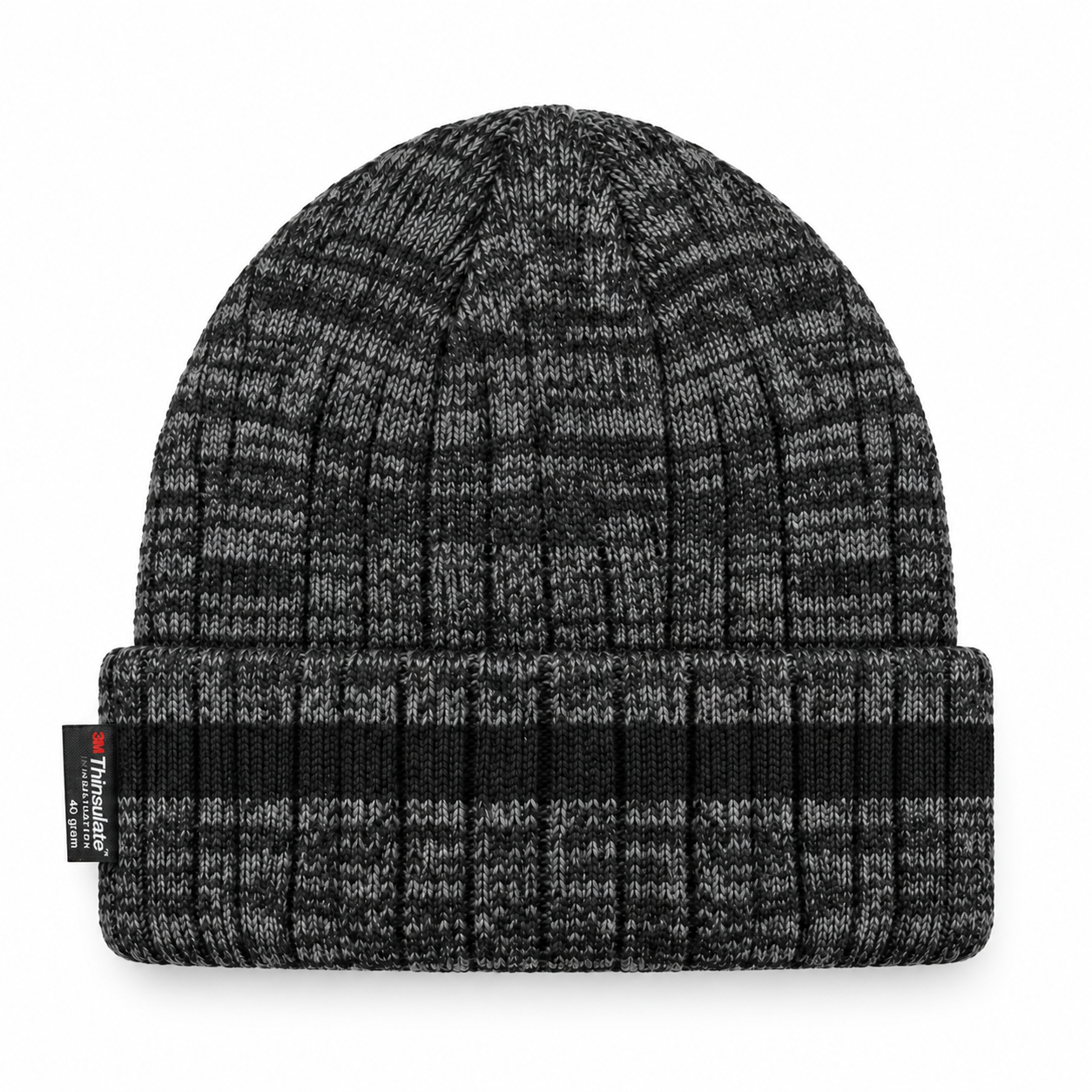 3M 40G Thinsulate Insulated Cuffed Knit Beanie - Dark Gray - Product Image