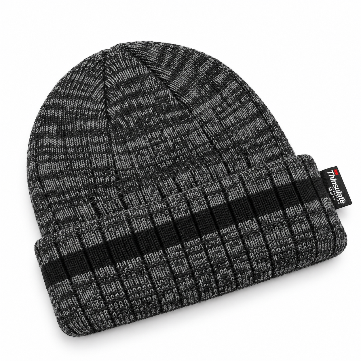 3M 40G Thinsulate Insulated Cuffed Knit Beanie - Dark Gray - Product Image