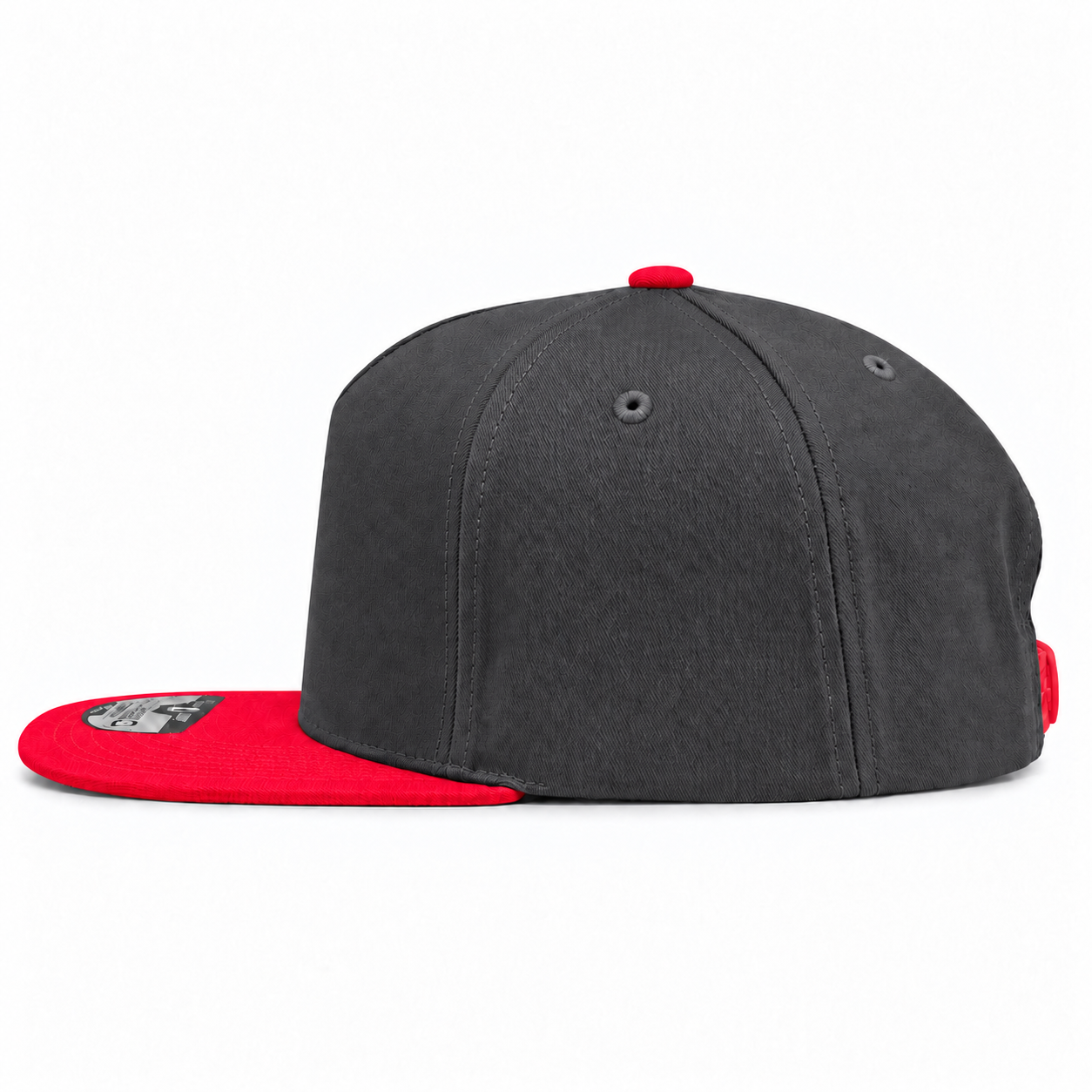 Pit Bull Cambridge PB292 Blank 5-Panel Mesh Trucker Adjustable Snapback Hat - Dark Gray/Red