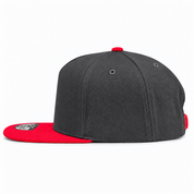Pit Bull Cambridge PB292 Blank 5-Panel Mesh Trucker Adjustable Snapback Hat - Dark Gray/Red