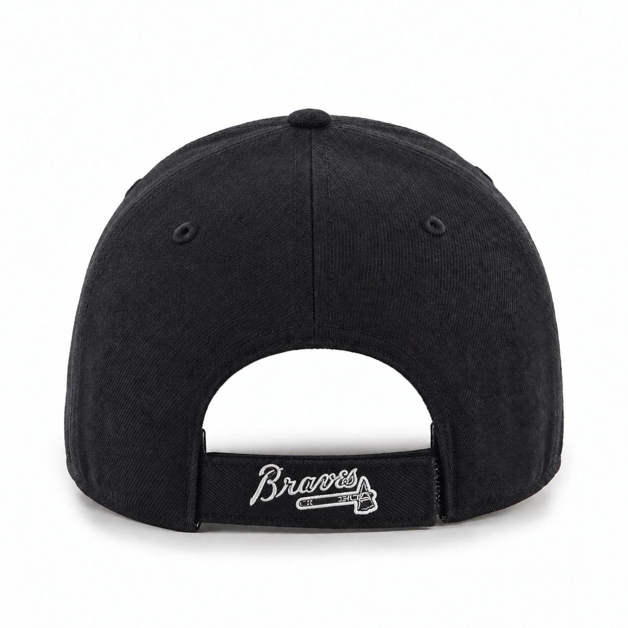 Atlanta Braves '47 Brand MVP Adjustable Baseball Cap - Black - Product Image