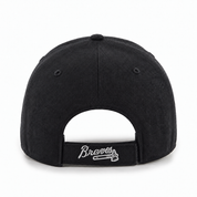 Atlanta Braves '47 Brand MVP Adjustable Baseball Cap - Black - Product Image
