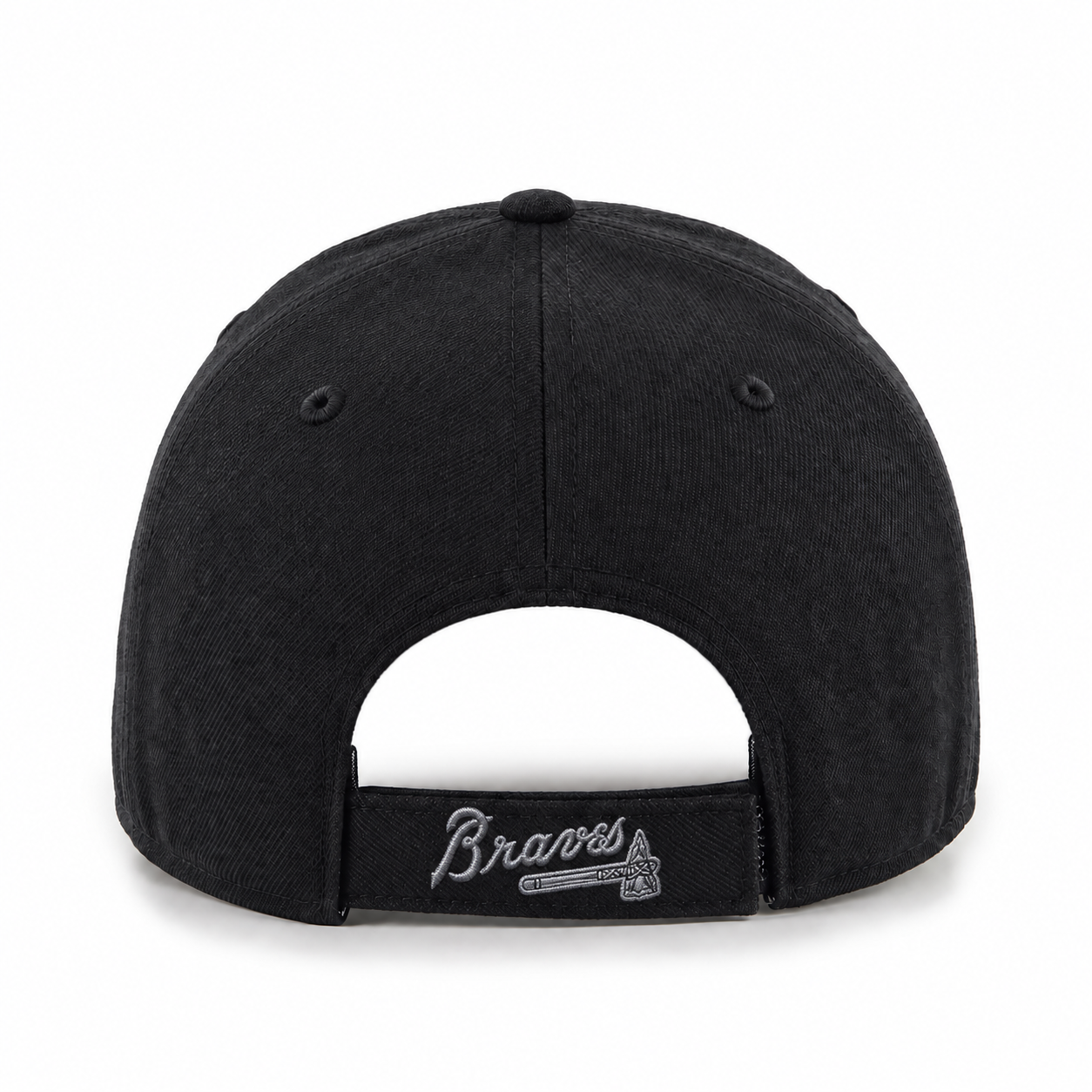 Atlanta Braves '47 Brand MVP Adjustable Baseball Cap - Black - Product Image