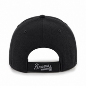 Atlanta Braves '47 Brand MVP Adjustable Baseball Cap - Black - Product Image