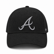 Atlanta Braves '47 Brand MVP Adjustable Baseball Cap - Black - Product Image