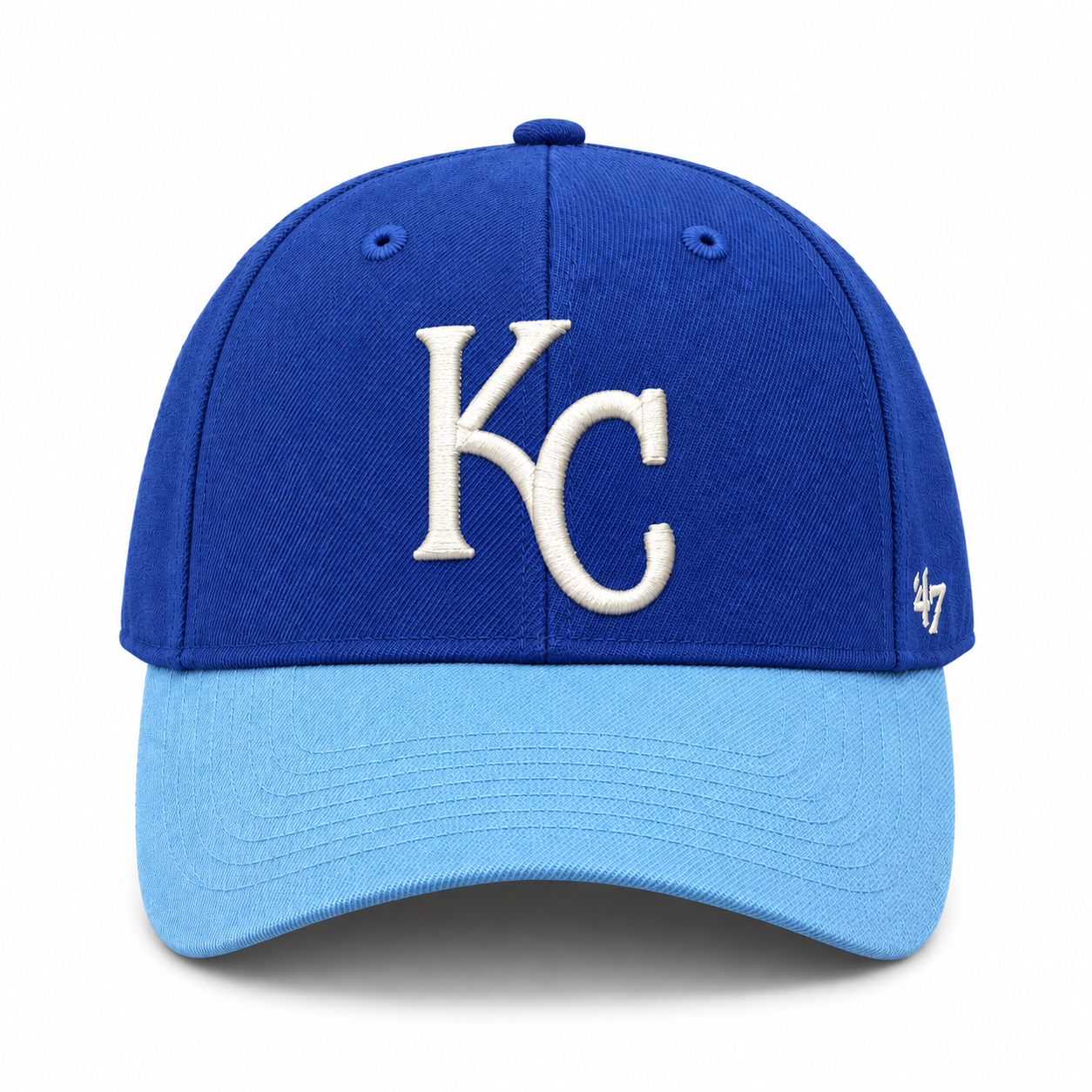 Kansas City Royals '47 Brand MVP Adjustable Baseball Cap - Royal Blue/Light Blue - Product Image
