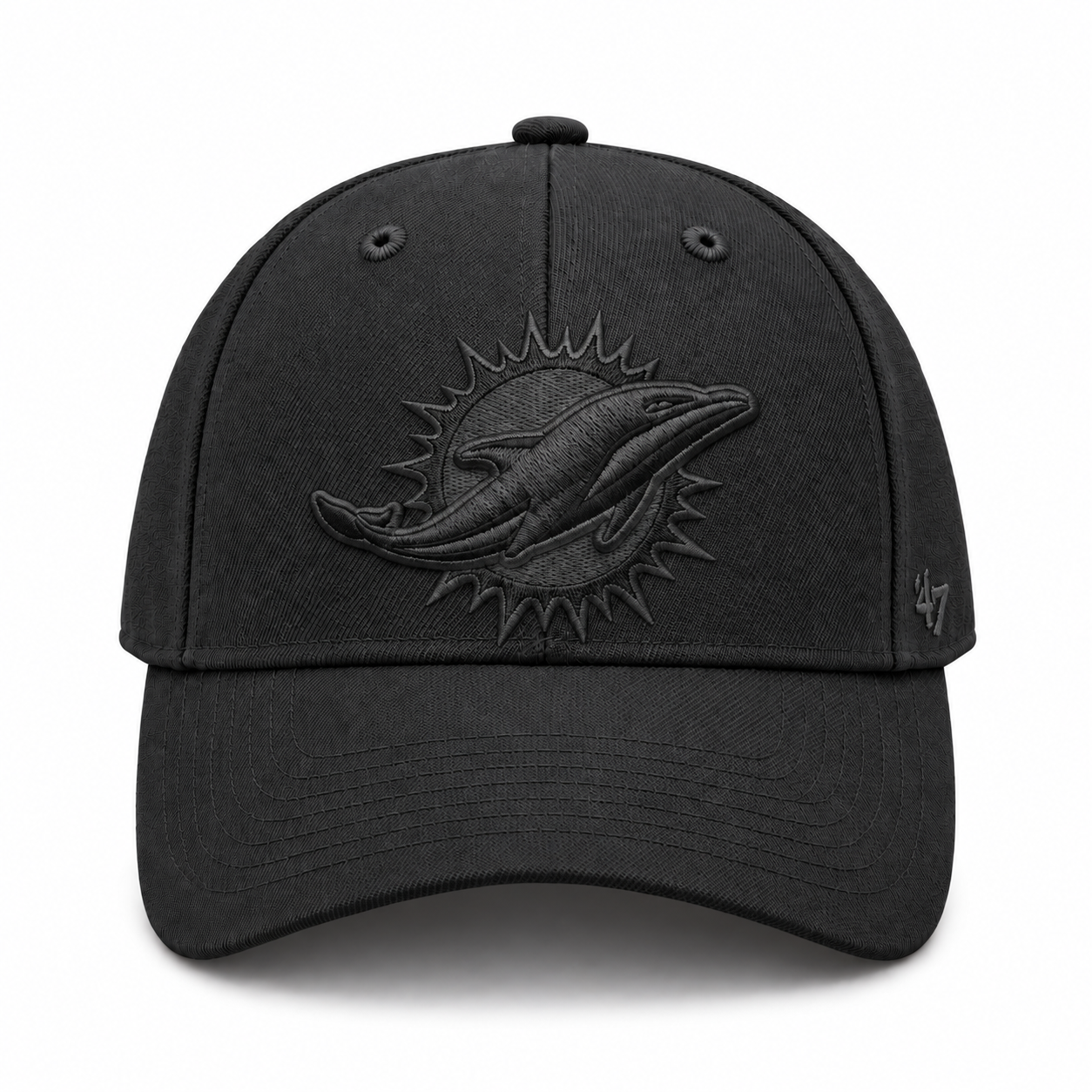 Miami Dolphins '47 Brand MVP Adjustable Baseball Cap - All Black - Product Image