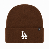 Los Angeles Dodgers '47 Brand Cuff Knit Beanie - Brown