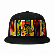 Chicago Blackhawks Black Mitchell & Ness OG Adjustable Snapback Hat - Product Image