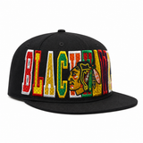 Chicago Blackhawks Black Mitchell & Ness OG Adjustable Snapback Hat
