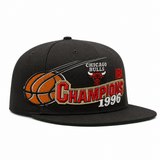 Chicago Bulls '1996 Champions' Black Mitchell & Ness OG Adjustable Snapback Hat