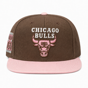 Chicago Bulls '30 Years and Running' Mocha Brown/Pink Mitchell & Ness Snapback - Product Image