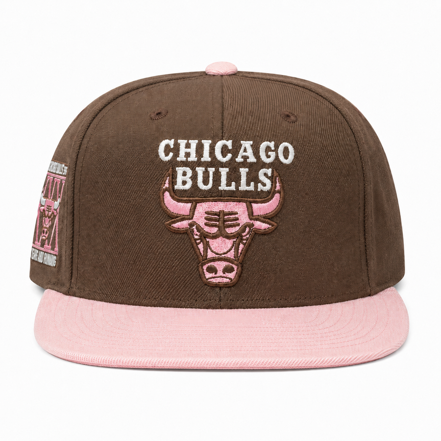 Chicago Bulls '30 Years and Running' Mocha Brown/Pink Mitchell & Ness Snapback - Product Image