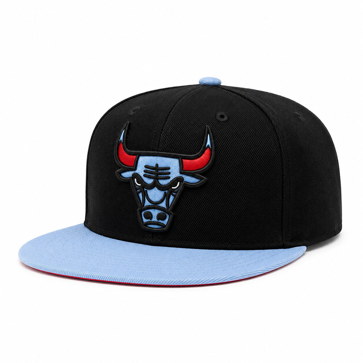 Chicago Bulls Black/Baby Blue Mitchell & Ness Snapback - Product Image