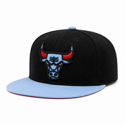 Chicago Bulls Black/Baby Blue Mitchell & Ness Snapback - Product Image