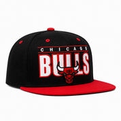 Chicago Bulls Black/Red Mitchell & Ness Adjustable OG Snapback Hat - Product Image