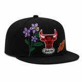 Chicago Bulls 'Botanical Floral' Black Mitchell & Ness Snapback