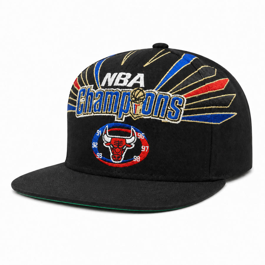 Chicago Bulls ' Champion Series' Black Mitchell & Ness OG Adjustable Snapback Hat - Product Image