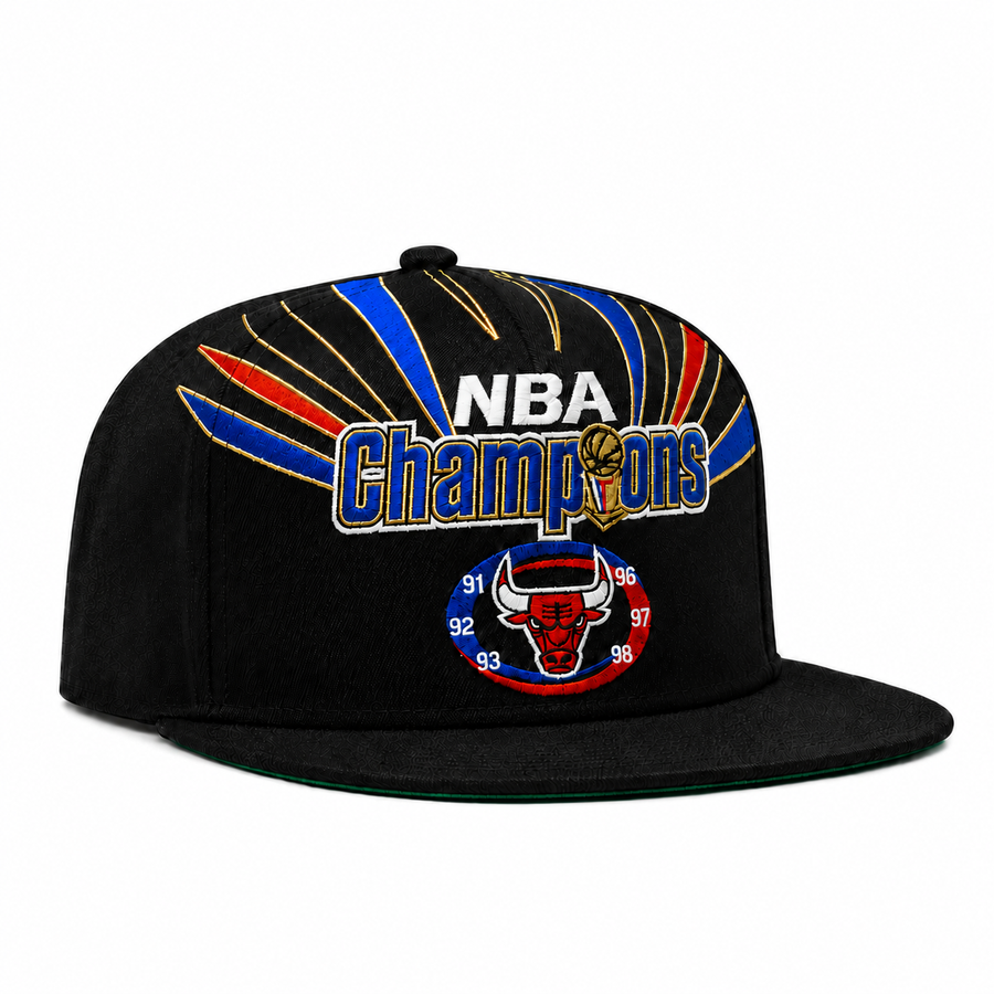 Chicago Bulls ' Champion Series' Black Mitchell & Ness OG Adjustable Snapback Hat - Product Image