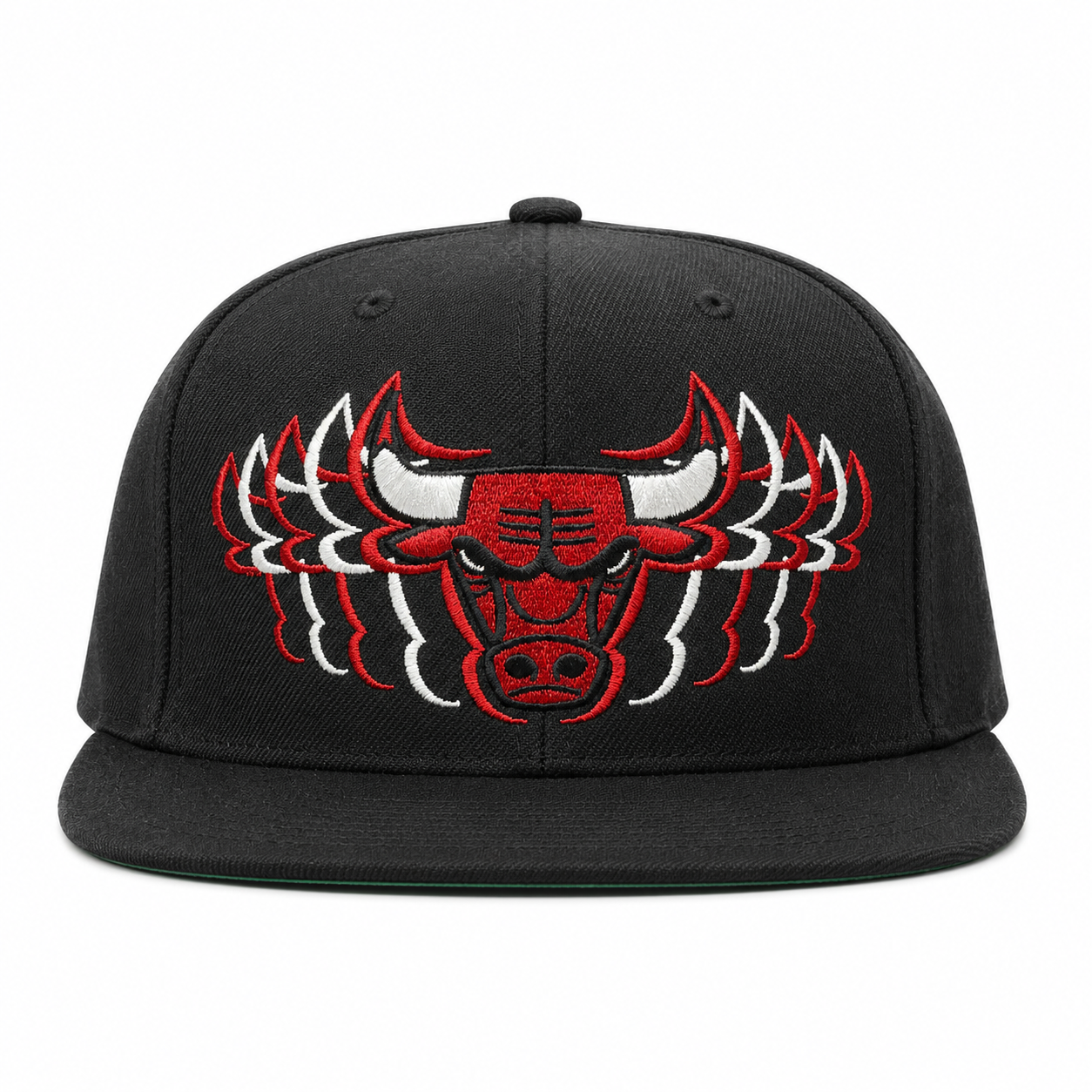 Chicago Bulls 'Echo Logo' Black Mitchell & Ness Snapback - Product Image