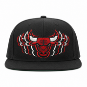 Chicago Bulls 'Echo Logo' Black Mitchell & Ness OG Adjustable Snapback Hat - Product Image