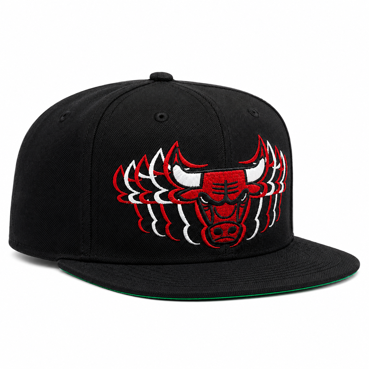 Chicago Bulls 'Echo Logo' Black Mitchell & Ness Snapback - Product Image