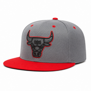 Chicago Bulls Gray/Red Mitchell & Ness Snapback - Product Image