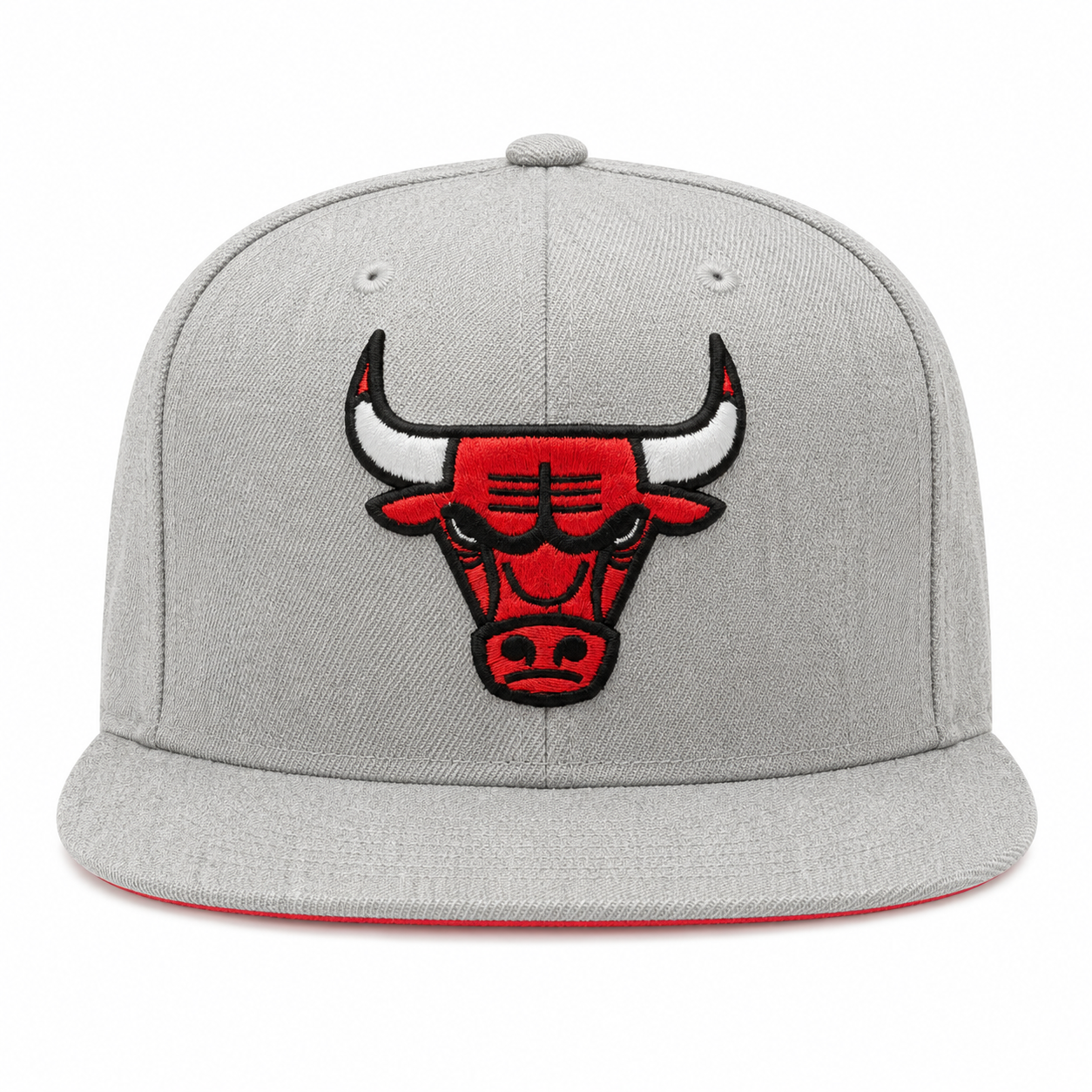 Chicago Bulls Heather Grey Mitchell & Ness Snapback - Product Image