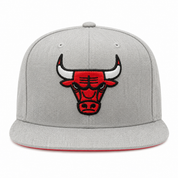 Chicago Bulls Heather Grey Mitchell & Ness Snapback - Product Image