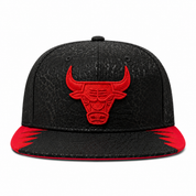 Chicago Bulls 'Multi Texture' Black Mitchell & Ness Adjustable OG Snapback Hat - Product Image