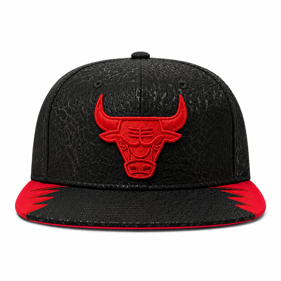 Chicago Bulls 'Multi Texture' Black Mitchell & Ness Adjustable OG Snapback Hat - Product Image