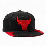 Chicago Bulls 'Multi Texture' Black Mitchell & Ness Adjustable OG Snapback Hat