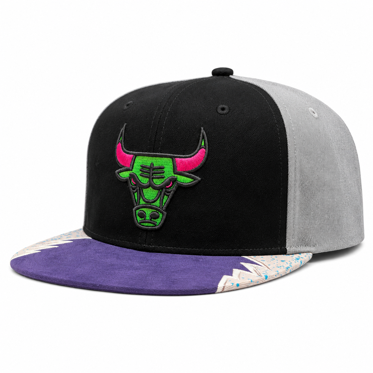 Chicago Bulls 'Multi Texture' Multicolor Vintage Mitchell & Ness Snapback - Product Image