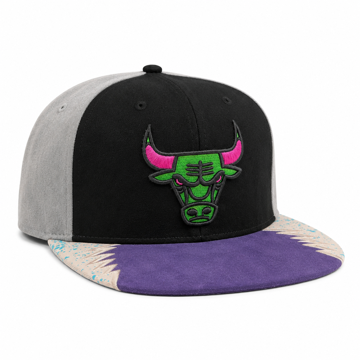 Chicago Bulls 'Multi Texture' Multicolor Vintage Mitchell & Ness Snapback - Product Image
