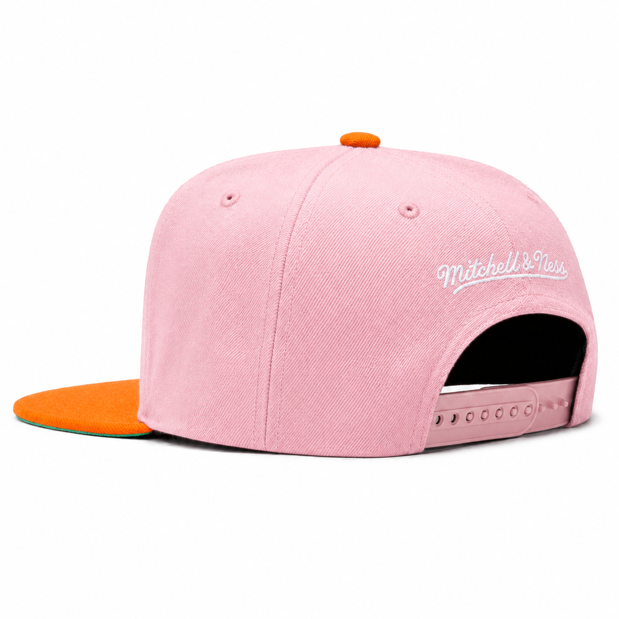 Chicago Bulls Pink/Orange Mitchell & Ness Adjustable OG Snapback Hat - Product Image