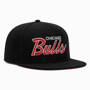 Chicago Bulls 'Script Logo' Black Mitchell & Ness Snapback - Product Image
