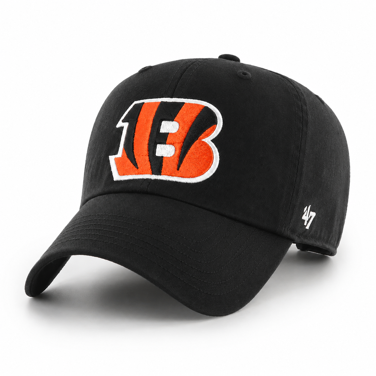 Cincinnati Bengals '47 Brand Clean Up Adjustable Dad Cap - Black - Product Image