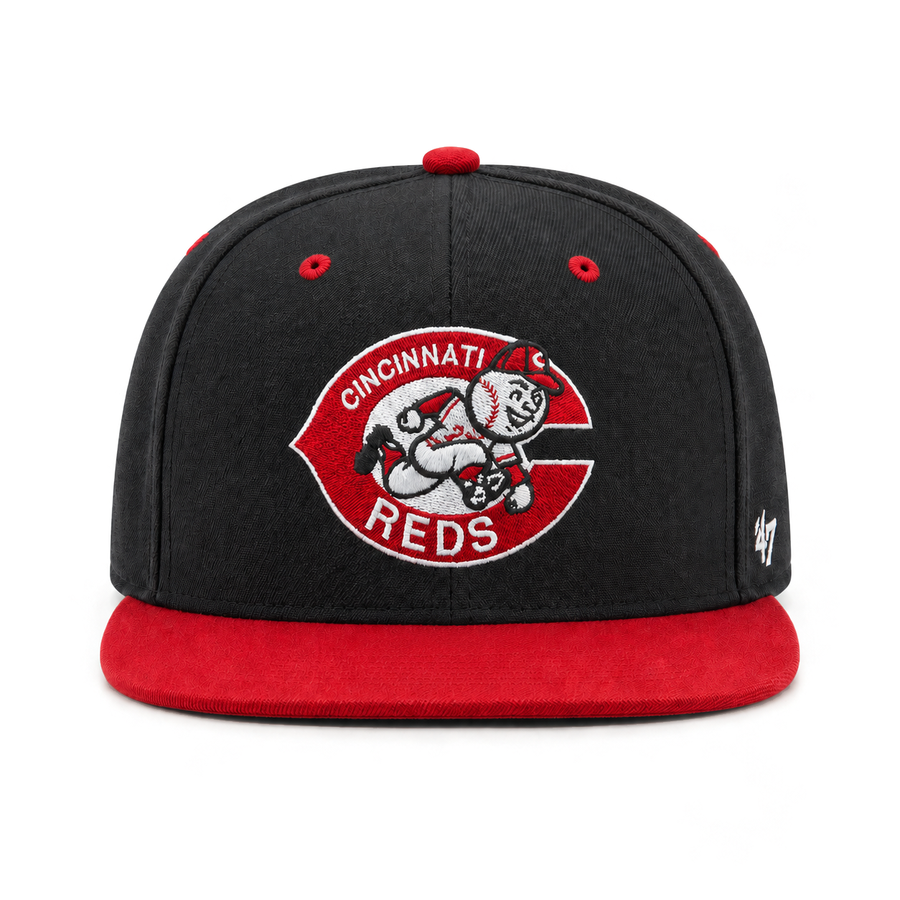 Cincinnati Reds '47 Brand Captain Adjustable Snapback - Black/Red - Product Image