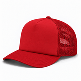 Pit Bull Cambridge PB114 Blank 5-Panel High Frame Foam Adjustable Snapback Hat - Red