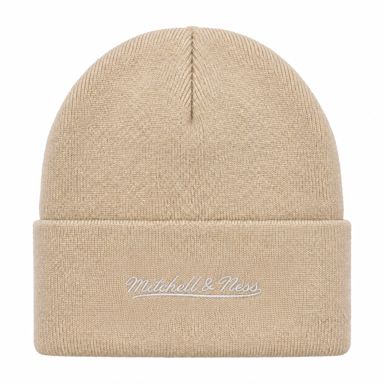 Los Angeles Lakers Mitchell & Ness Cuff Knit Beanie - Creme - Product Image