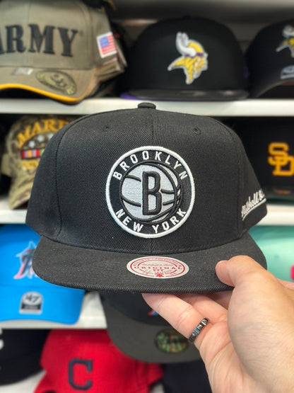 Brooklyn Nets NBA Snapback | Mitchell & Ness Original Fit Adjustable Cap | Black