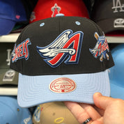 Los Angeles Angels Navy/Light Blue Mitchell & Ness Snapback - Product Image