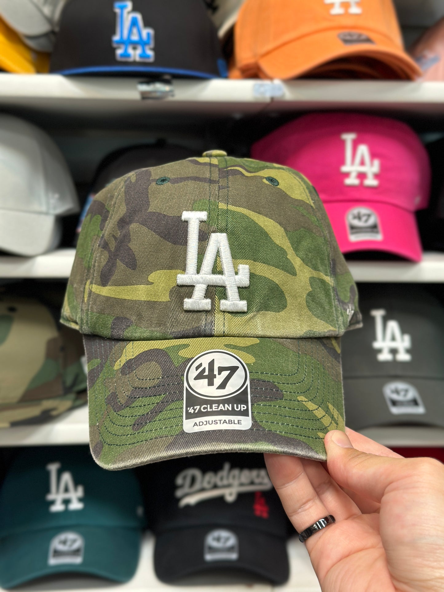 LA Dodgers MLB Dad Cap | '47 Brand Clean Up Adjustable Curve Hat | Color Options