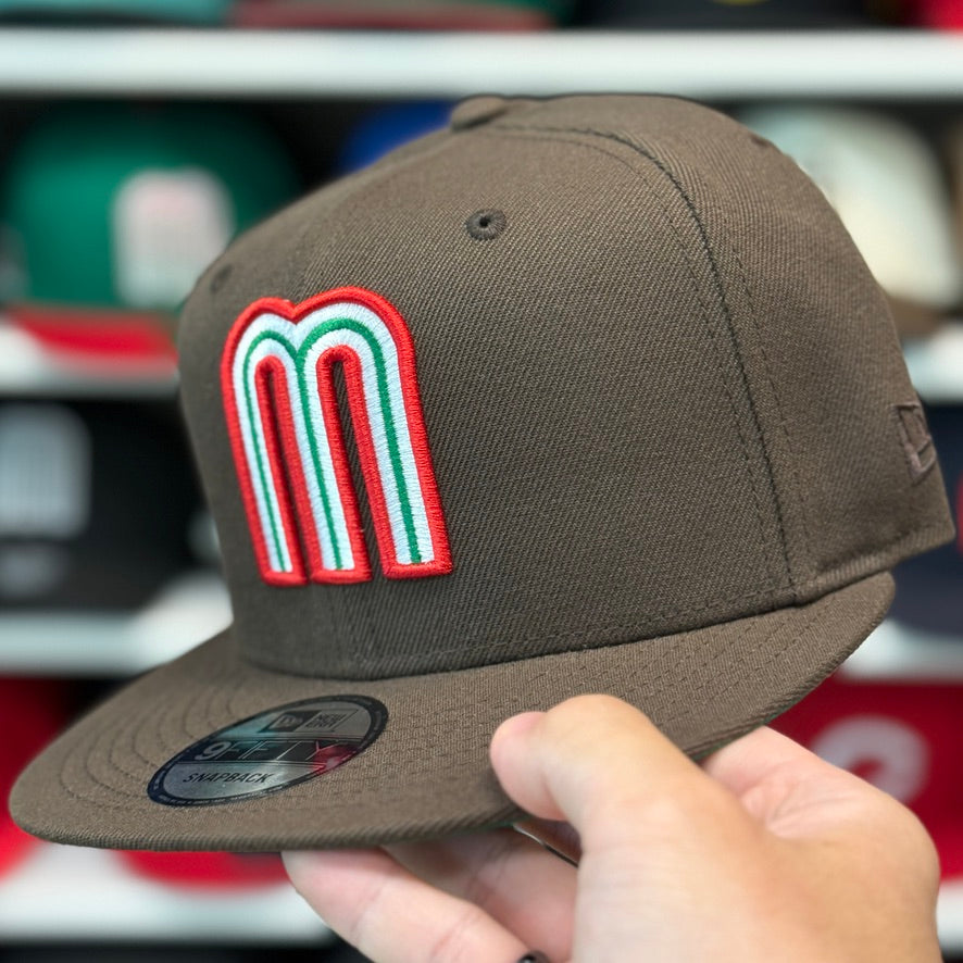 New Era Mexico World Baseball Classics Brown 9FIFTY Adjustable Snapback Hat